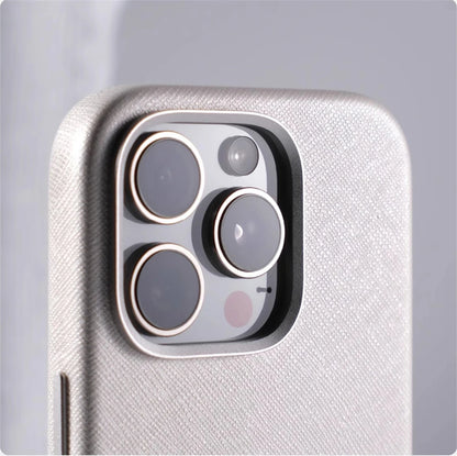 Capa de Couro Executiva com MagSafe e Proteção de Botões para iPhone — Design Business Premium