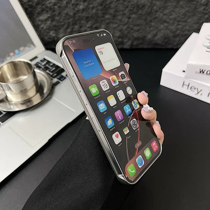 Capa Magnética com Textura Madeira e Couro para iPhone — Compatível com MagSafe e Proteção Premium