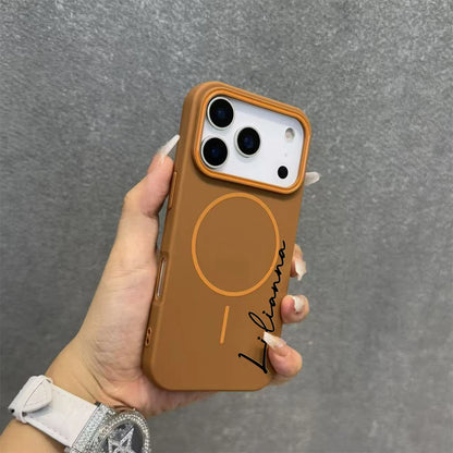 Capa iPhone Magnética Personalizada com Nome — Fosca, Antichoque e Impressão UV