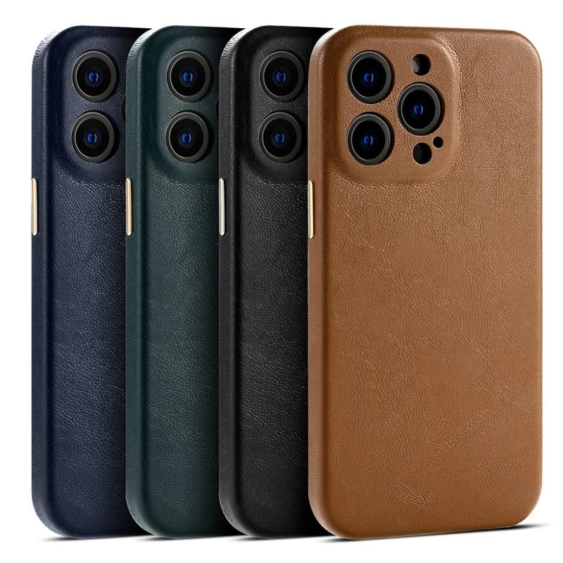 Capinha de Couro de cordeiro para Iphone - Estilo Executiva