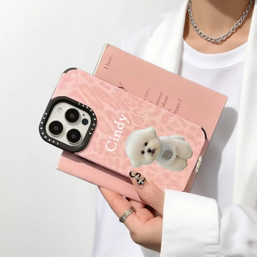 Capa de Couro Personalizada com Foto e Nome do Pet — Proteção Antichoque