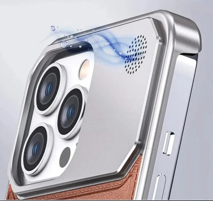 Capa Aromática de Couro Premium com MagSafe para iPhone — Design Sem Bordas e Proteção Magnética