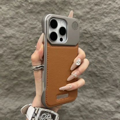 Capa Aromática de Couro Premium com MagSafe para iPhone — Design Sem Bordas e Proteção Magnética