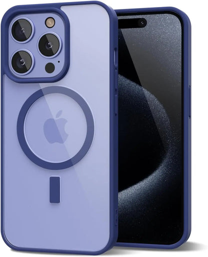 Capa Transparente Antiamarelamento com MagSafe para iPhone — Proteção Híbrida e Carregamento Magnético