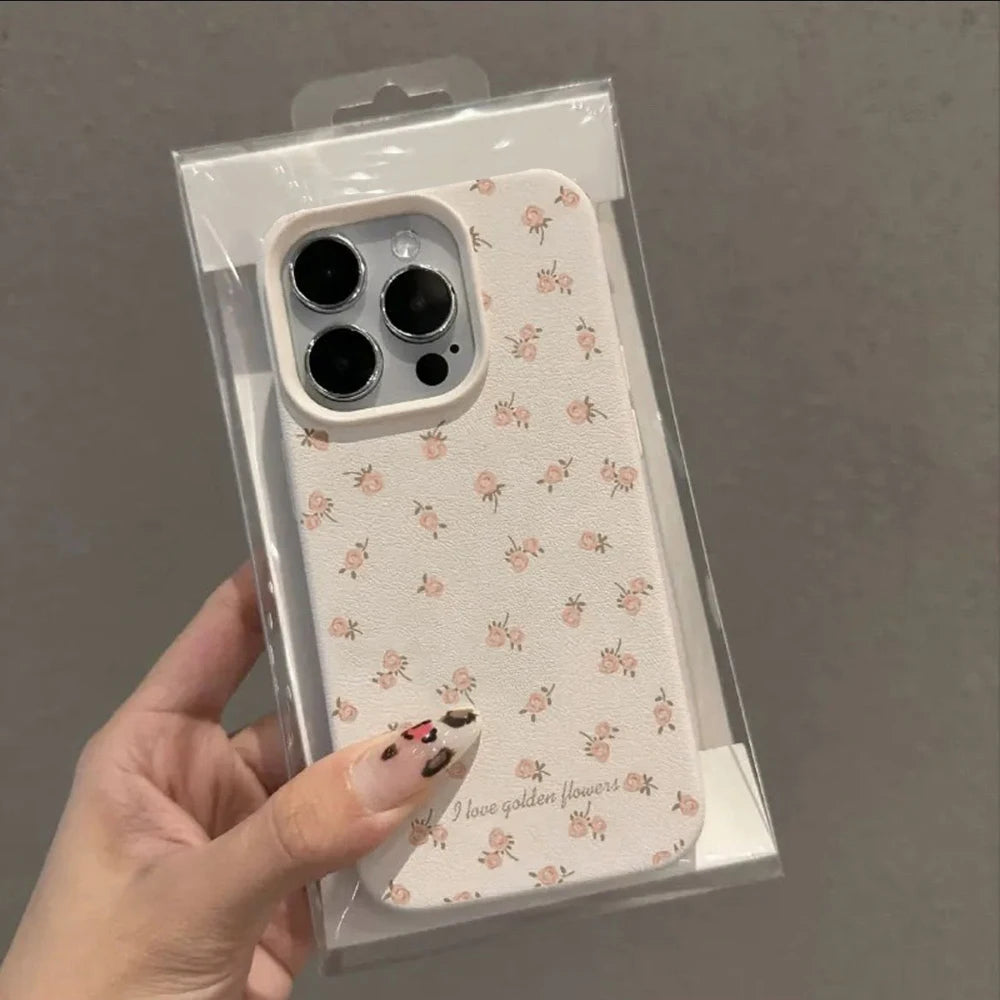Capa de Silicone com Acabamento em Couro para iPhone — Proteção Antichoque e Design Minimalista