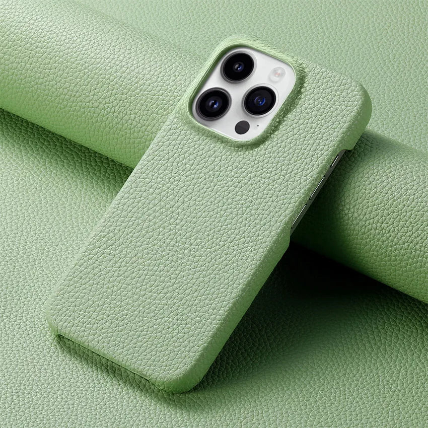 Capinha de Couro Texturizada para Iphone Executivo - Alto Relevo