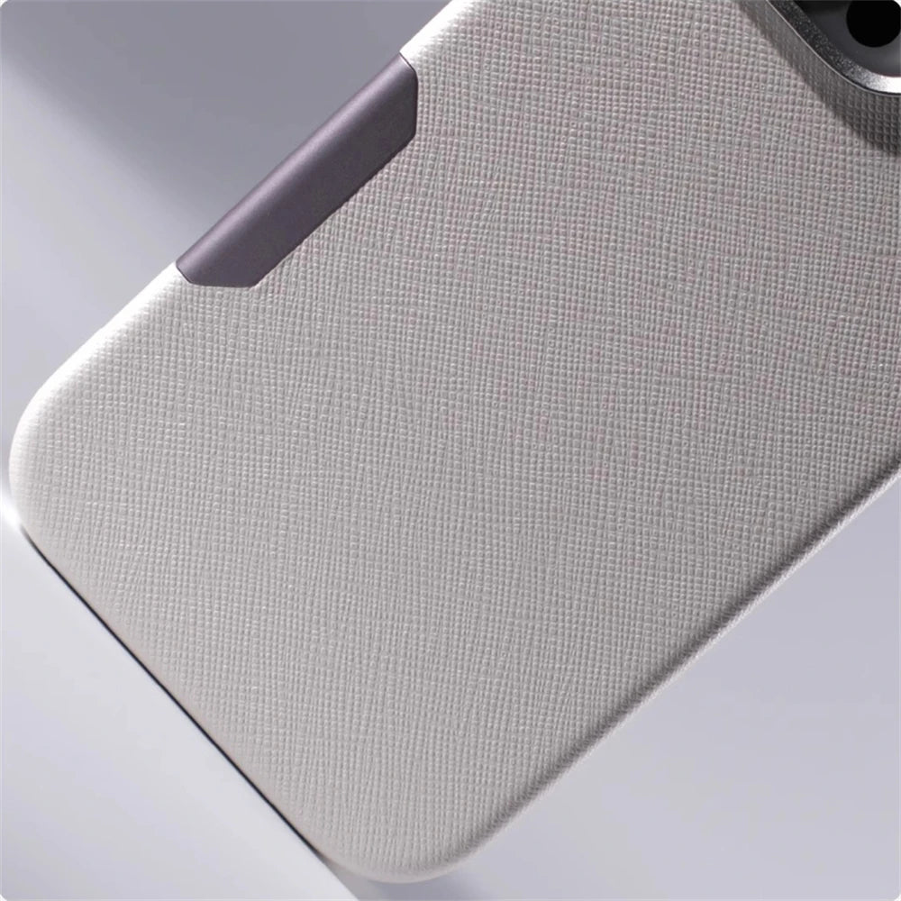 Capa de Couro Executiva com MagSafe e Proteção de Botões para iPhone — Design Business Premium