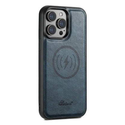 Carteira Magnética Destacável 2 em 1 com Capa de Couro para iPhone – Resistente a Impactos