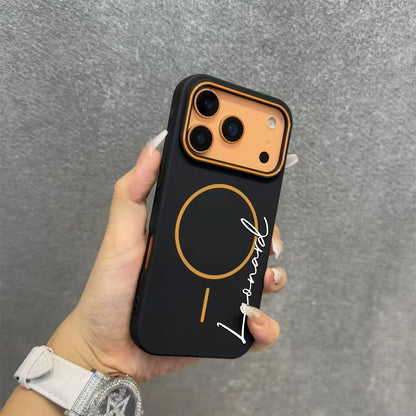 Capa iPhone Magnética Personalizada com Nome — Fosca, Antichoque e Impressão UV