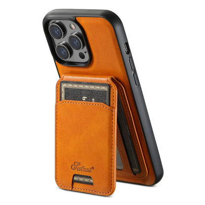 Carteira Magnética Destacável 2 em 1 com Capa de Couro para iPhone – Resistente a Impactos