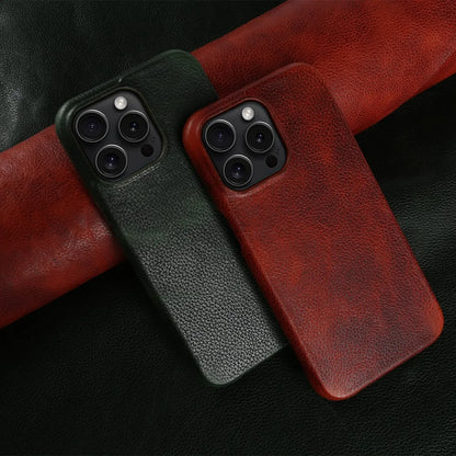 Capa para iPhone de Couro Legítimo - Proteção Traseira Antichoque Impermeável