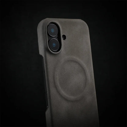 Capa de Couro Premium com MagSafe para iPhone — Toque Macio, Proteção Antichoque e Carregamento Magnético