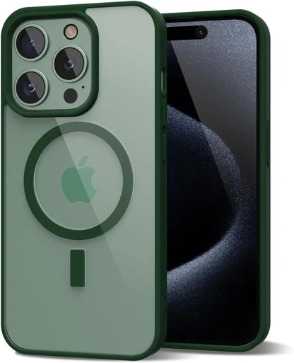 Capa Transparente Antiamarelamento com MagSafe para iPhone — Proteção Híbrida e Carregamento Magnético