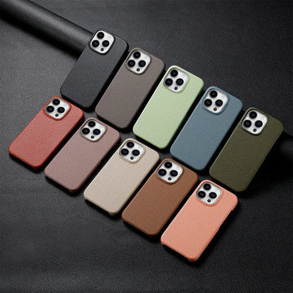 Capinha de Couro Texturizada para Iphone Executivo - Alto Relevo