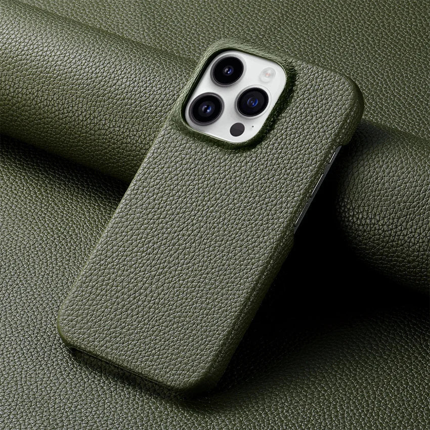 Capinha de Couro Texturizada para Iphone Executivo - Alto Relevo