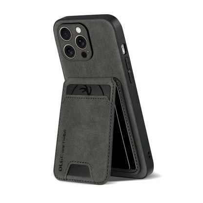 Capa Carteira de Couro Premium 2 em 1 com Porta-Cartões para iPhone — Design Ultrafino e Proteção Elegante