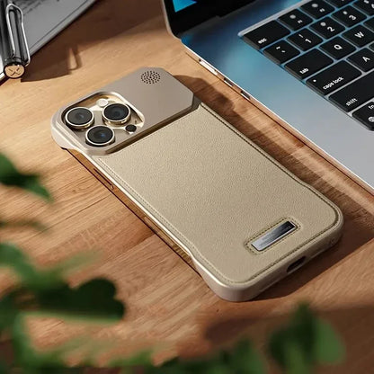 Capa Aromática de Couro Premium com MagSafe para iPhone — Design Sem Bordas e Proteção Magnética