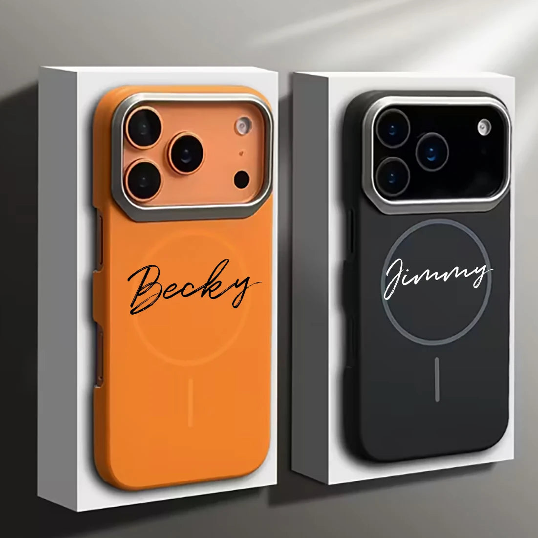 Capa Iphone Personalizada com Nome — Magnética, Antichoque e Compatível com Carregamento Sem Fio