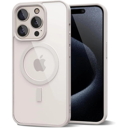 Capa Transparente Antiamarelamento com MagSafe para iPhone — Proteção Híbrida e Carregamento Magnético