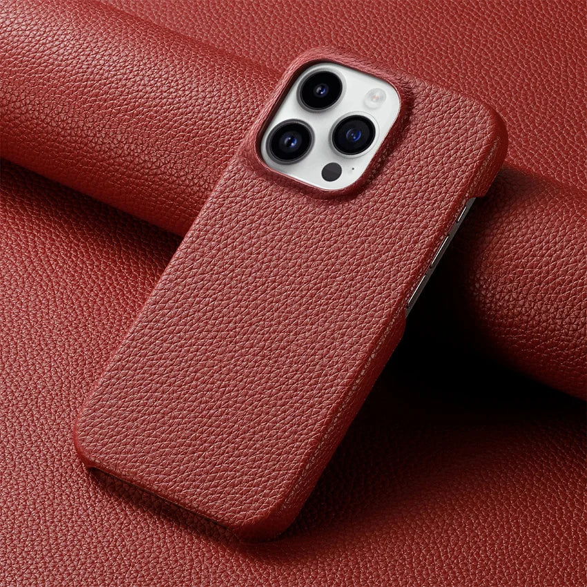 Capinha de Couro Texturizada para Iphone Executivo - Alto Relevo