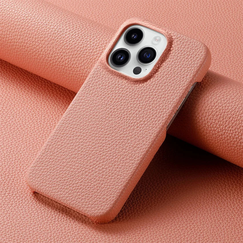 Capinha de Couro Texturizada para Iphone Executivo - Alto Relevo