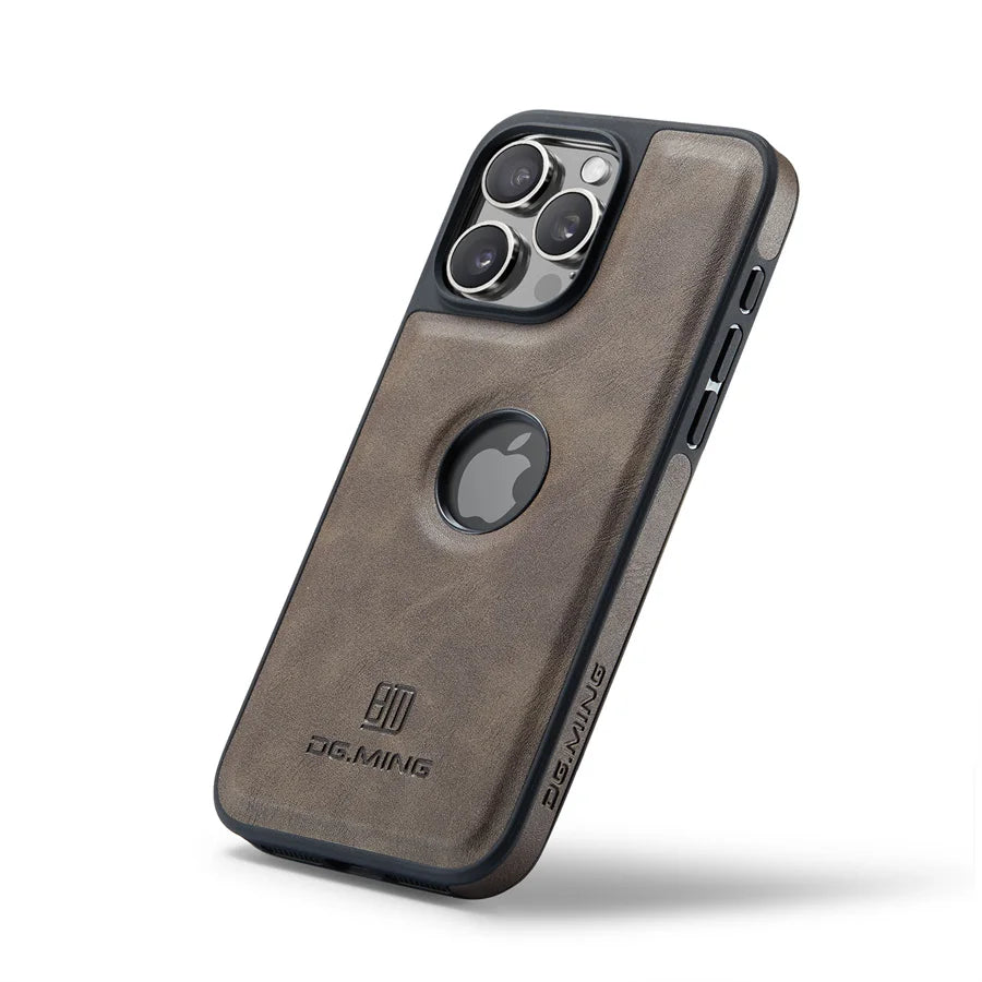 Capa Magnética de Couro para iPhone com Carregamento Sem Fio – Elegância