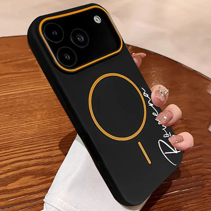 Capa iPhone Magnética Personalizada com Nome — Fosca, Antichoque e Impressão UV