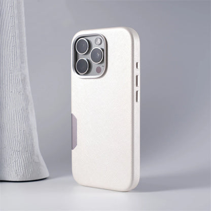 Capa de Couro Executiva com MagSafe e Proteção de Botões para iPhone — Design Business Premium