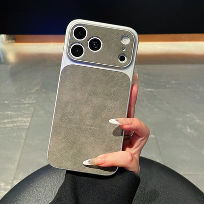 Capa de Couro Premium com Proteção de Câmera Deslizante para iPhone — Segurança e Design Elegante