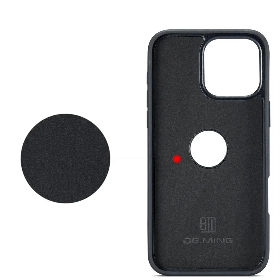 Capa Magnética de Couro para iPhone com Carregamento Sem Fio – Elegância