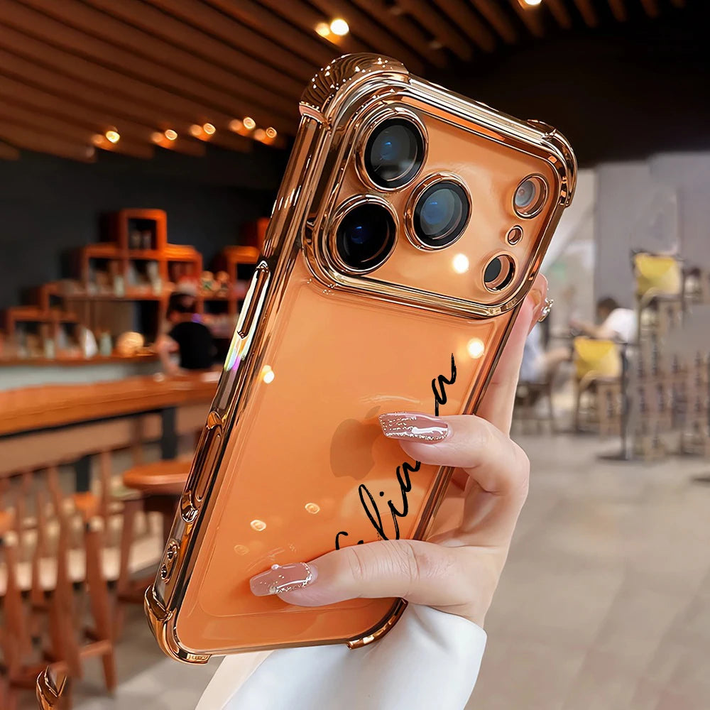 Capa Transparente Personalizada com Nome — Proteção Antichoque e Lente em Acrílico