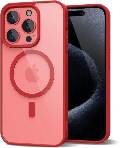 Capa Transparente Antiamarelamento com MagSafe para iPhone — Proteção Híbrida e Carregamento Magnético