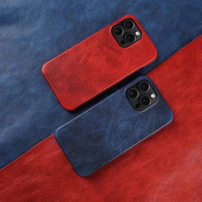 Capa para iPhone de Couro Legítimo - Proteção Traseira Antichoque Impermeável