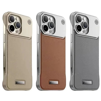 Capa Aromática de Couro Premium com MagSafe para iPhone — Design Sem Bordas e Proteção Magnética