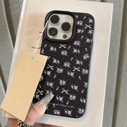 Capa de Silicone com Acabamento em Couro para iPhone — Proteção Antichoque e Design Minimalista