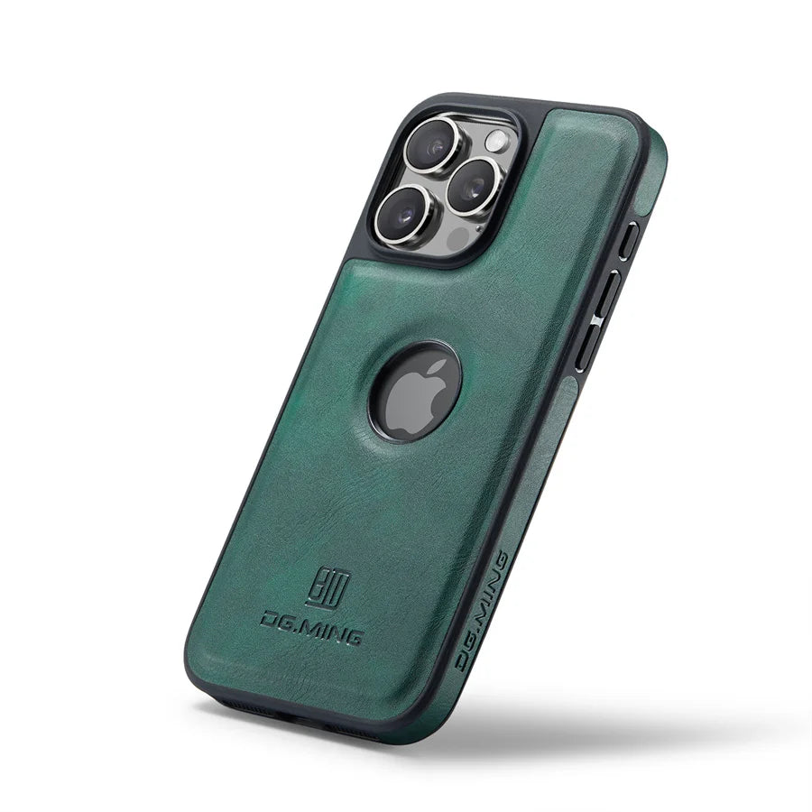 Capa Magnética de Couro para iPhone com Carregamento Sem Fio – Elegância