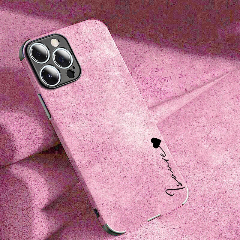 Capa Nome Personalizado de Couro Genuíno para Iphone - Resistente a Impactos