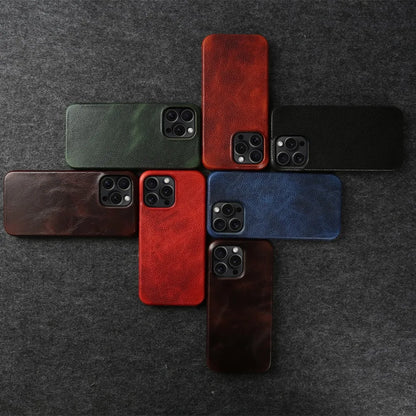 Capa para iPhone de Couro Legítimo - Proteção Traseira Antichoque Impermeável