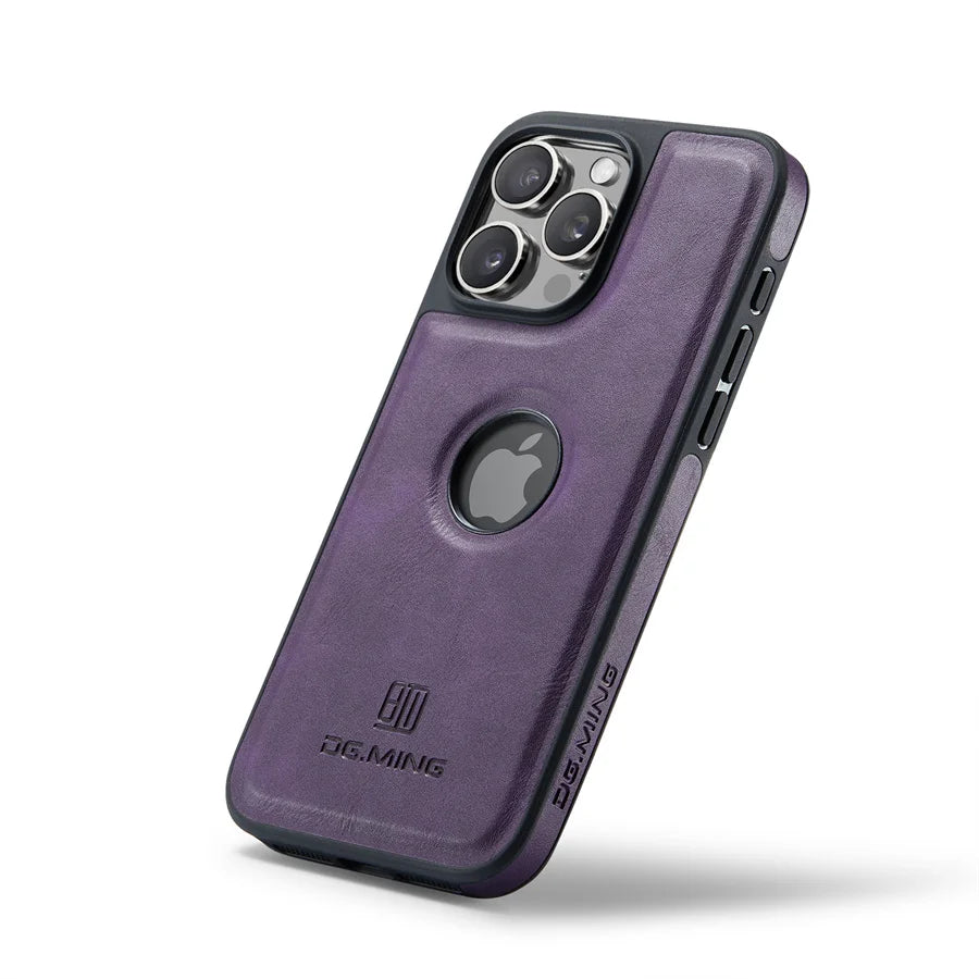 Capa Magnética de Couro para iPhone com Carregamento Sem Fio – Elegância