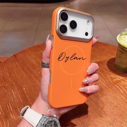 Capa Iphone Personalizada com Nome — Magnética, Antichoque e Compatível com Carregamento Sem Fio