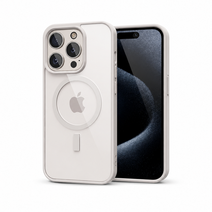Capa Transparente Antiamarelamento com MagSafe para iPhone — Proteção Híbrida e Carregamento Magnético