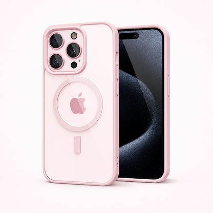 Capa Transparente Antiamarelamento com MagSafe para iPhone — Proteção Híbrida e Carregamento Magnético