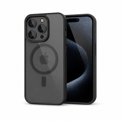 Capa Transparente Antiamarelamento com MagSafe para iPhone — Proteção Híbrida e Carregamento Magnético