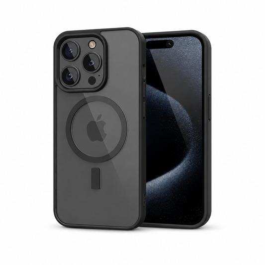 Capa Transparente Antiamarelamento com MagSafe para iPhone — Proteção Híbrida e Carregamento Magnético