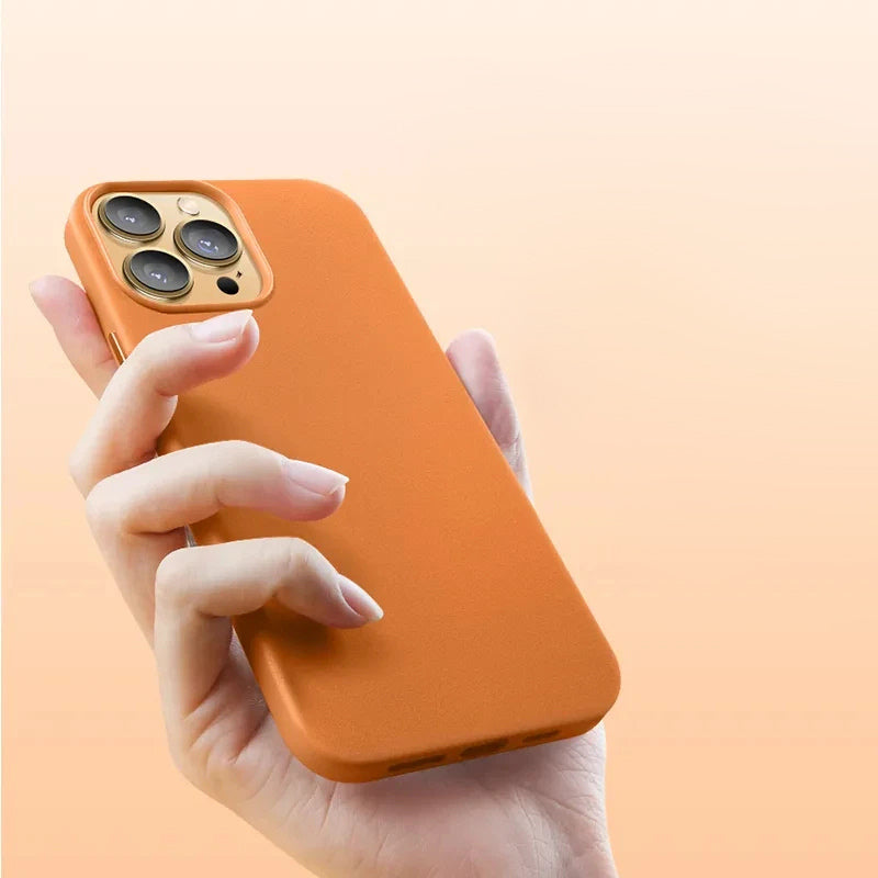 Capinha de Couro Premium para Iphone com Magsafe